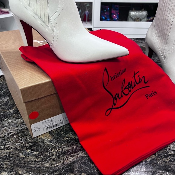 NWT Christian Louboutin ivory boots, 41 - Picture 9 of 12